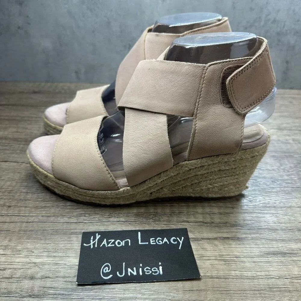 Soul Naturalizer~Women’s~”Oshay”~Beige/Pink‎ Ankle Strap Wedge Sandals~Size 7.5